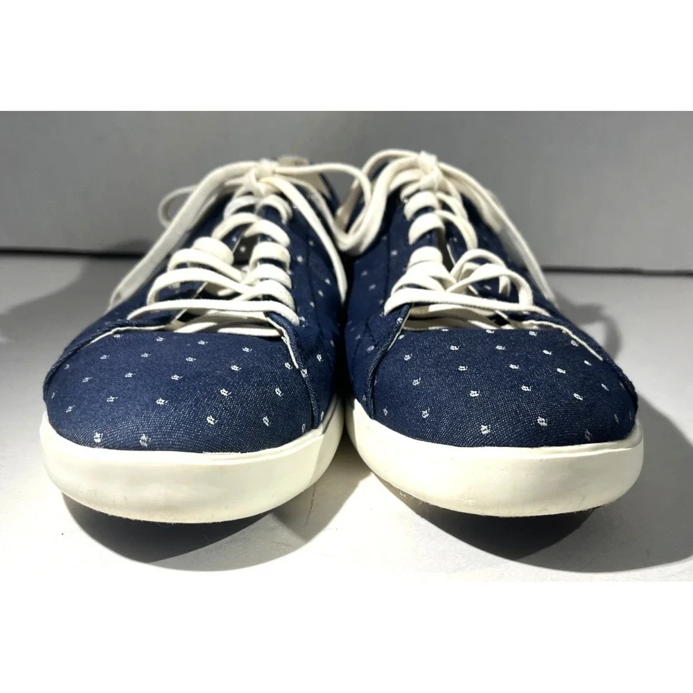 Cole Haan Grand Crosscourt II Women's 7.5B Dark Blue Denim Polka Dot Sneakers